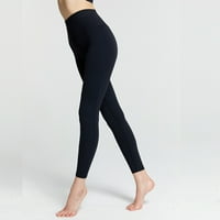 njshnmn női magas derék jóga nadrág hossza Leggings Leggings Női Plusz méretű zsebekkel, Fekete, XL