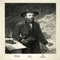 Ulysses S. Grant . Nunion tábornok és leendő amerikai elnök Ulysses S. Grant egy árokban Vicksburg ostroma előtt 1863-ban