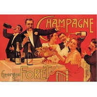 Védjegy Képzőművészet Champagne Georges Foret vászon művészete: Casas de Valls