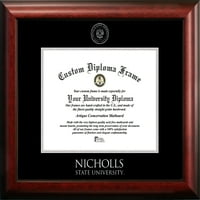 Nicholls State 11W 8.5 h ezüst dombornyomott Diploma keret
