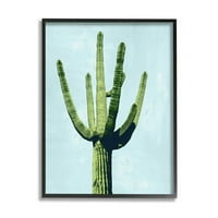 Fenyegető kaktusz türkiz égbolt botanikai és virágos grafikus művészet fekete keretes művészet nyomtatott fali művészet