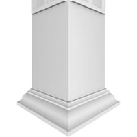 Ekena Millwork 12 W 10'h kézműves klasszikus négyzet alakú nem társított kalico fretwork oszlop W Crown Capital & Crown