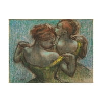 Védjegy képzőművészet 'két táncos, fél hosszúságú' vászon művészet Edgar Dega