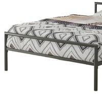 BenJara hagyományos stílusú teljes ágy karcsú vonalakkal, szürke