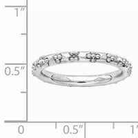 Ezüst Ródium Texturált Gyűrű