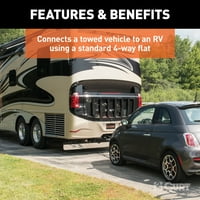 Egyedi vontatott jármű RV kábelköteg gumicsónak vontatáshoz, kompatibilis a kiválasztott Jeep Wrangler JL-vel, Gladiator