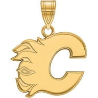 14k sárga arany NHL LogoArt Calgary Flames C betű közepes medál
