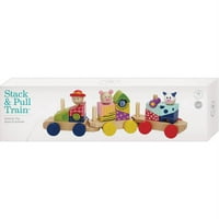 Baba Játékok-Manhattan Toy-Stack & Pull Vonat Gyerekek Játékok 211810
