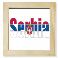Szerbia Ország Zászló Neve Art Deco Divat Tér Képkeret Fal Asztali Kijelző