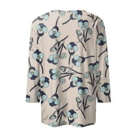 Strungten Női Új gomb Gallér Divat nyomtatási ujjú Virágmintás póló vékony felső alkalmi felsők Női ingek