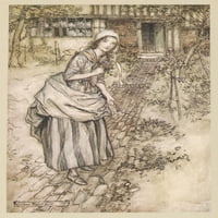 Femalegirl A Kertben Poszter Nyomtatás Mary Evans Picture Libraryarthur Rackham