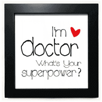 Büszke orvosok orvos vagyok Angol fekete négyzet alakú keret kép fal asztallap