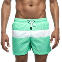Férfi úszónadrág gyors száraz strand nadrág fürdőruha rövidnadrág szilárd Zöld M