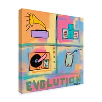 Védjegy képzőművészet 'Evolution Stereo' vászon művészet Brian Nash