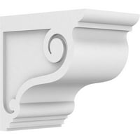 Ekena Millwork 7 W 12 D 12 h szabványos Scroll építészeti minőségű PVC Corbel