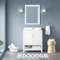 Ove Decors Vegas W 19 D szabadon álló fürdőszoba hiúság mosdóval, tiszta fehér