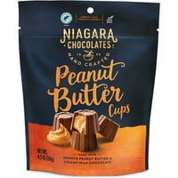 Niagara Csokoládék Prémium Tejcsokoládé Mogyoróvaj Csészék, 4. oz