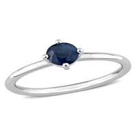 Karátos TGW Sapphire 10kt fehér arany Pasziánsz gyűrű
