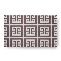 Egyszerűen a százszorszép görög kulcs mintás szőnyeg, poros lila