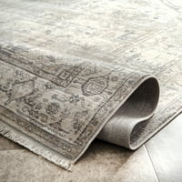 nuLOOM Harriet Vintage medál Béren kívüli futó szőnyeg, 2' 6 10', Ezüst
