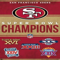 San Francisco 49ers-Bajnokok fali poszter, 14.725 22.375