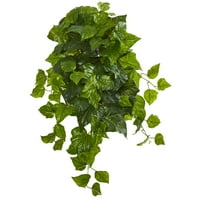 Szinte természetes 28 Deluxe London Ivy függő bokor mesterséges növény, zöld
