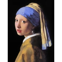 Keleti bútorok lány gyöngy fülbevalóval Vermeer Wall Art, remekmű, vászonra nyomtatva, falra akasztás, wall art, 31.5