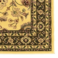 Linon Otthon D ons cor perzsa kincsek area szőnyeg gyűjtemény, krém és fekete, 5' 7.6'