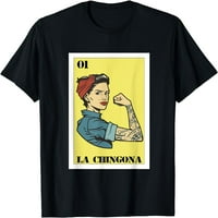 Mexikói lány Mexicana a Hispanas latin La Chingona póló fekete 3x-nagy