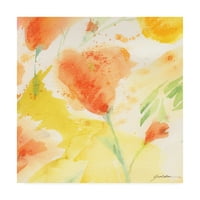 Védjegy Szépművészet 'Wind Blown Poppies 3' Canvas Art készítette: Sheila Golde