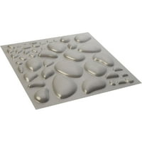 Ekena Millwork 5 8 W 5 8 H Shale endurawall dekoratív 3D fali panel, texturált fémes ezüst