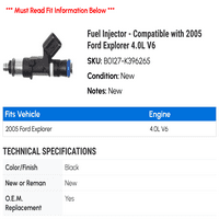Üzemanyag-befecskendező-kompatibilis a Ford Explorer 4.0 L V6-Tal