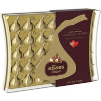 Hershey csókok Deluxe Valentin ajándék Bo töltött csokoládé mogyoró központ, 10. Oz