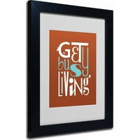 Védjegy Szépművészet 'Get Bous Living III' 16 20 Fekete Frame Art