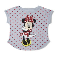 Disney lány Minnie Mouse Glitter Hi-Low rövid ujjú póló