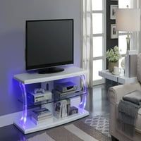 Acme Aileen LED TV állvány téglalap alakú tetejével, átlátszó üvegben, több színben