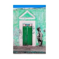 Védjegy Képzőművészet 'Viva Mexico Main Contract Door bezárt VI' vászon művészet, Philippe Hugonnard