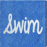 Runway Avenue tengeri és parti fali művészet vászon nyomatok 'Swim Dots' Tengeri Sport - Kék, Fehér