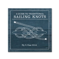 Védjegy Szépművészet 'Vintage Sailing Knots VII' vászon művészete: Mary Urban