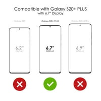 DistinctInk tiszta Ütésálló hibrid tok Galaxy S PLUS 5G-hez-TPU lökhárító, akril Hátlap, Edzett üveg képernyővédő fólia-Boros