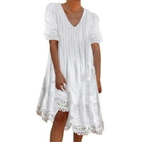 Női ruhák női Csipke nyári Csipke Alkalmi Fehér ruha ruhák nőknek