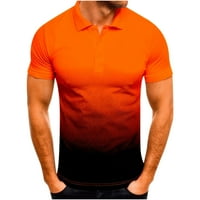 Hfyihgf férfi izom pólók gomb V nyakú Rövid ujjú póló felsők férfiaknak Stretch Slim Fit edzés Golf póló ruhák