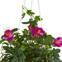 Szinte természetes 30 hüvelyk. Petunia függő kosár mesterséges növény, lila