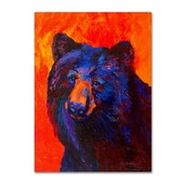 Védjegy Képzőművészet „átgondolt fekete medve” vászon művészete: Marion Rose