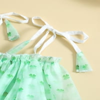 Csecsemő baba lányok Valentin nap hercegnő fél tüll ruha ujjatlan nyuszi virág lóhere nyomtatás nyári ruha