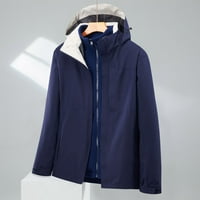 Női téli kabát Clearance Női levehető sapka és szélálló vastag három az egyben kabát szabadtéri sport meleg kabát