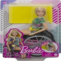 Barbie Fashionistas Doll kerekesszékkel és rámpával, trópusi ruhában kiegészítőkkel