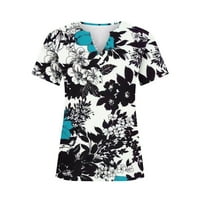 Olyvenn női tunika felsők Alkalmi pólók nyári divat divatos csepp Rövid ujjú pólók elegáns virágos felsők gombok hasított