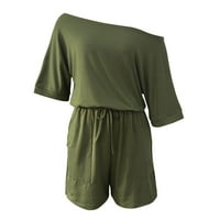 Jyeity Női rövidnadrág Clearance $5, Egyszínű Laza rövidnadrág hadsereg zöld rövidnadrág Női divatos nyári méret 2xl